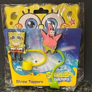 SpongeBob SquarePants water bottle Straw Toppers Patrick star new sealed